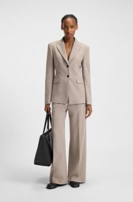 Pantalon large Regular, Beige clair