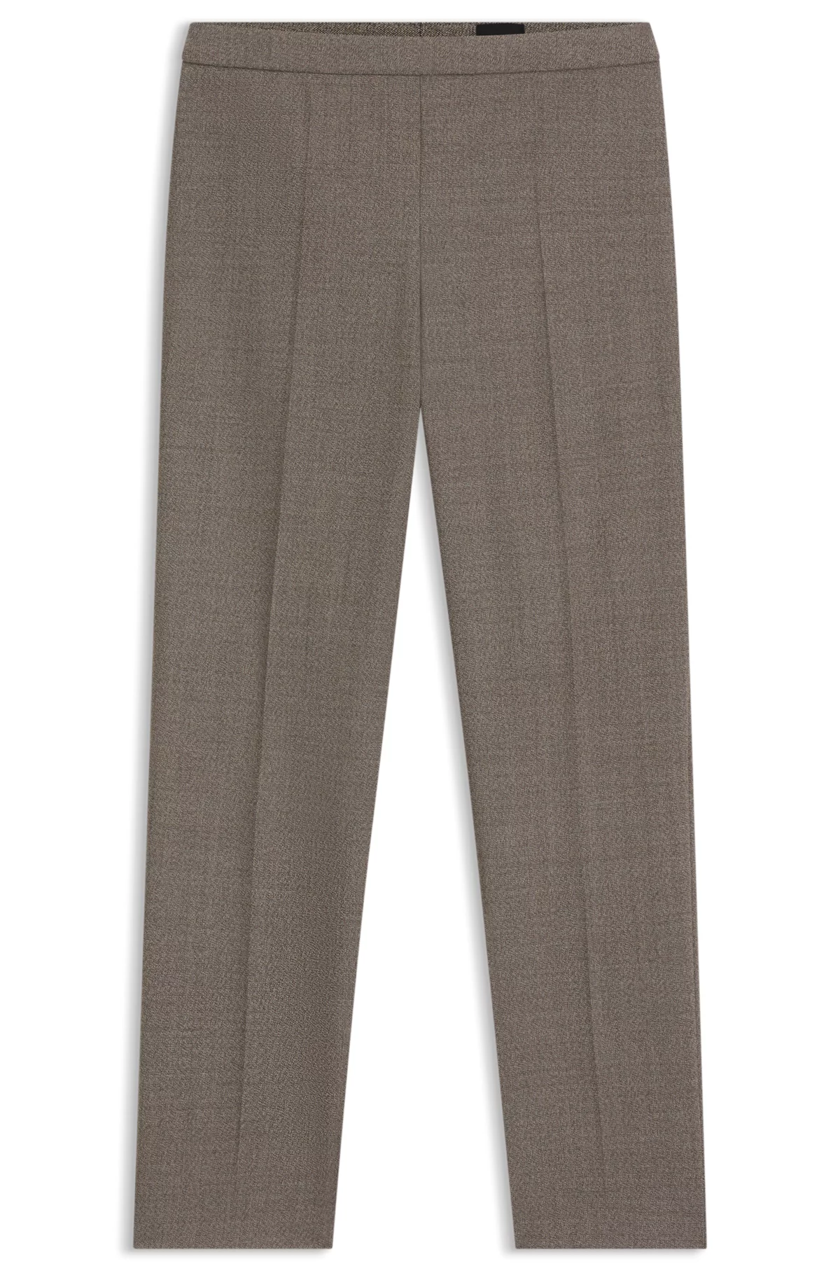 Patterned regular-fit trousers in a wool blend, Grey