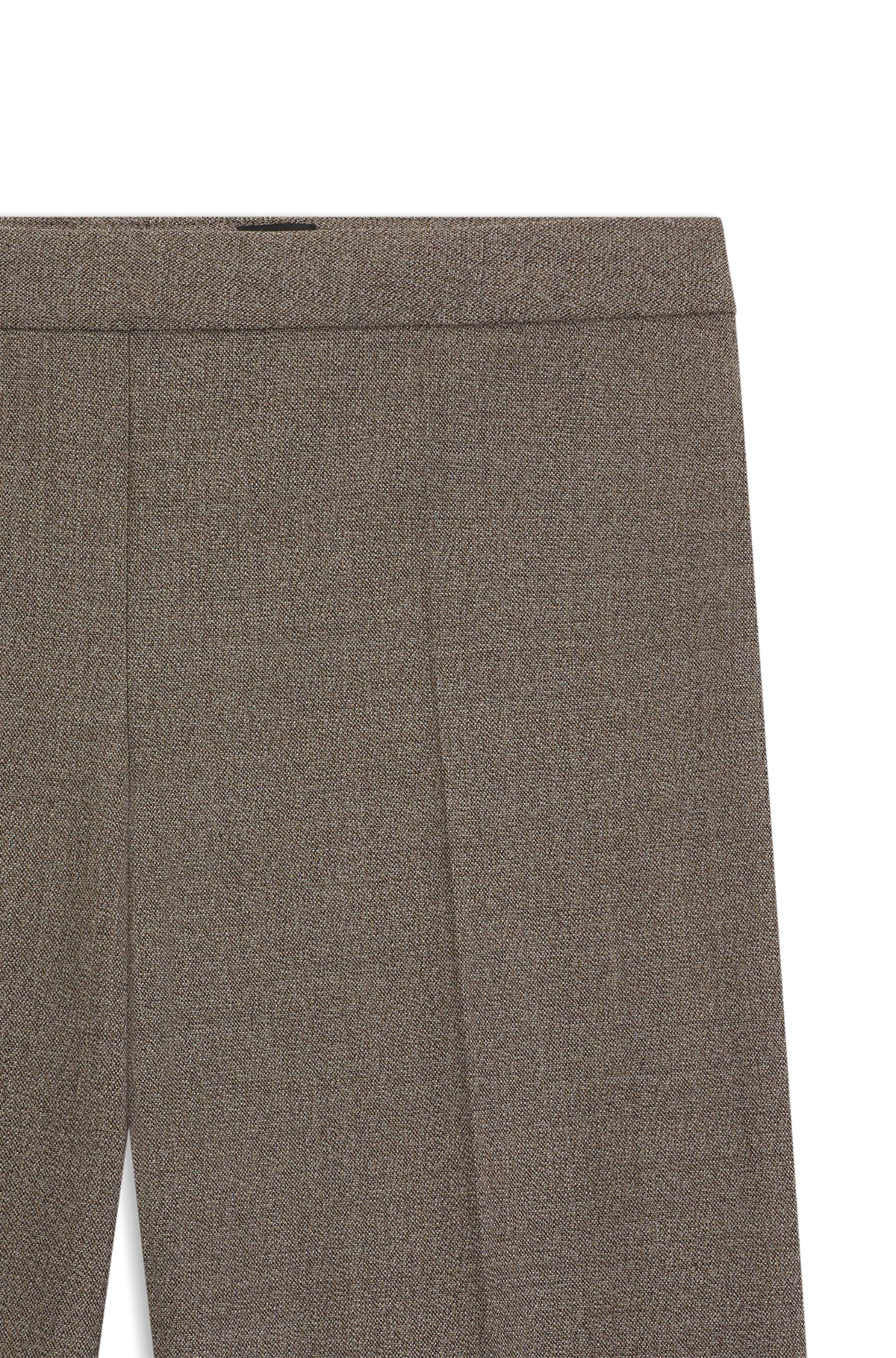 Patterned regular-fit trousers in a wool blend, Grey