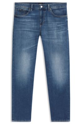 Vaqueros Maine regular fit en c&oacute;modo tejido vaquero el&aacute;stico azul, Azul