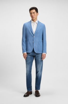 Vaqueros Maine regular fit en c&oacute;modo tejido vaquero el&aacute;stico azul, Azul