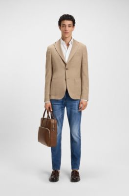 Vaqueros Delaware slim fit de c&oacute;modo tejido vaquero el&aacute;stico azul, Azul