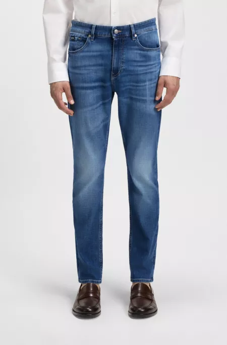 Delaware blue slim-fit jeans in comfort-stretch denim