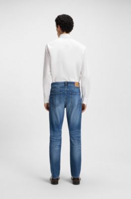 Jean Slim Delaware en denim stretch bleu confortable, Bleu