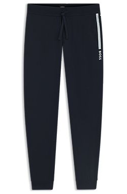 Logo-print tracksuit bottoms in cotton terry