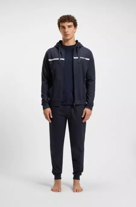 Logo-print tracksuit bottoms in cotton terry