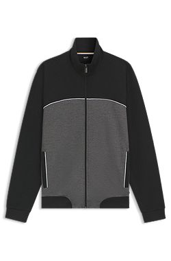 Chaqueta de algodón con ribetes en contraste