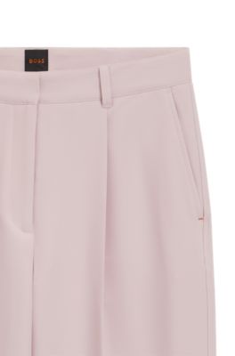 Wide-leg trousers in stretch fabric, Pink