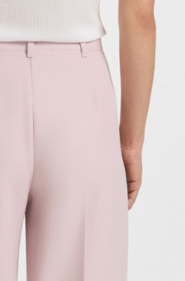 Pantalones de pernera ancha en tejido el&aacute;stico, Pink
