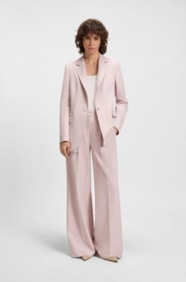 Fitted blazer in stretch fabric, Pink