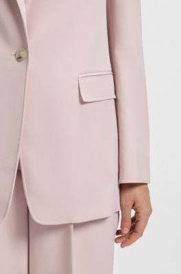 Blazer ajustada en tejido el&aacute;stico, Pink