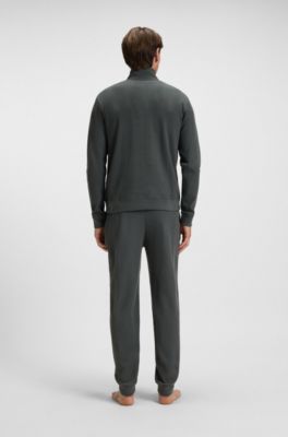 Quarter-zip sweatshirt a cotton blend