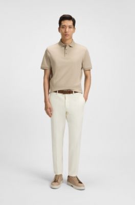 Slim-fit trousers stretch double-faced fabric