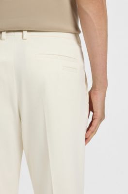 Slim-fit trousers stretch double-faced fabric