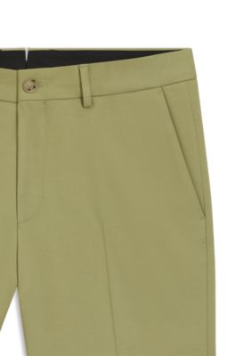 Pantalon Slim en tissu stretch double face, Chaux