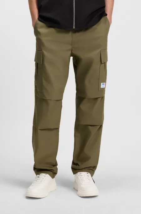 Relaxed-fit trousers in ripstop fabric