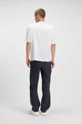 Relaxed-fit trousers in ripstop fabric, Dark Blue