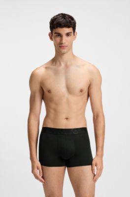 Three-pack of trunks with split-logo waistband, Black