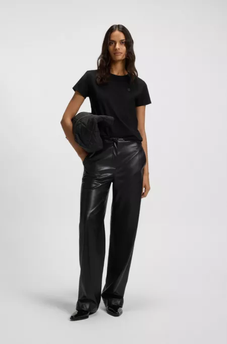 Mercerised-cotton T-shirt with Double B monogram