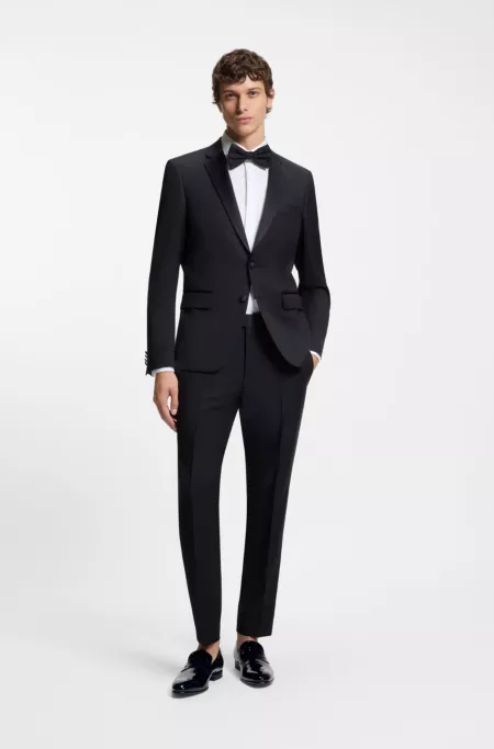 Penny loafers in patent faux leather