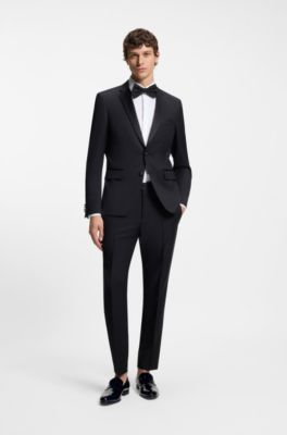 Penny loafers in patent faux leather, Black