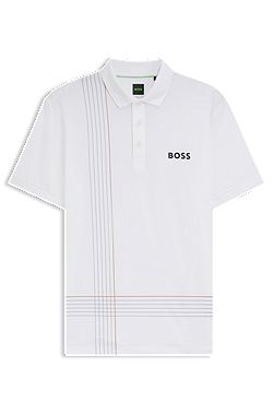 Polo sportif à séchage rapide avec motif à carreaux