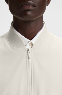 Stretch jacket with water-repellent finish, White
