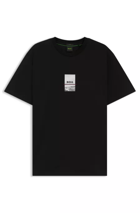 Photo-print T-shirt in stretch cotton