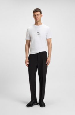 Camiseta relaxed fit de algod&oacute;n el&aacute;stico con estampado fotogr&aacute;fico, Blanco