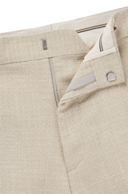 Formal shorts in stretch tweed, Light Beige