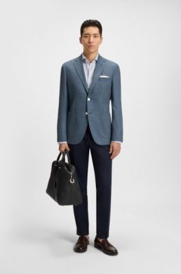 Wrinkle-resistant slim-fit shirt cotton dobby