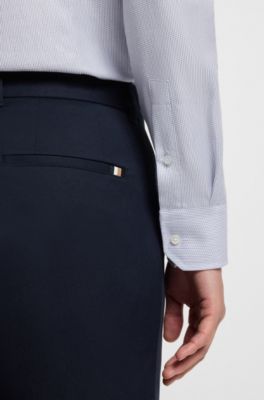 Wrinkle-resistant slim-fit shirt in cotton dobby, Light Blue