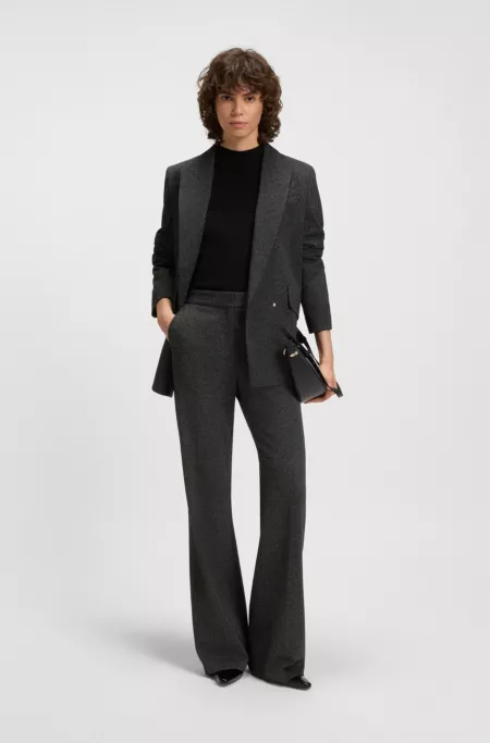Regular-fit blazer with concealed closure
