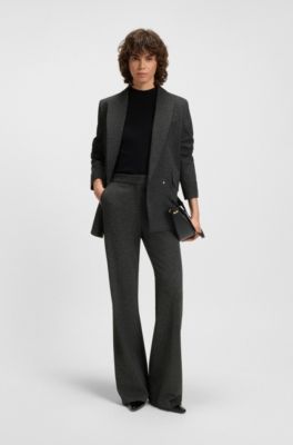Blazer regular fit con cierre oculto, Gris oscuro