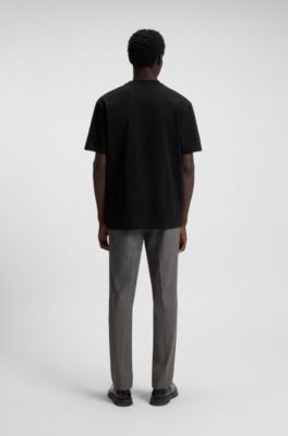 Camiseta de punto de algod&oacute;n con ilustraci&oacute;n de bailarina, Negro