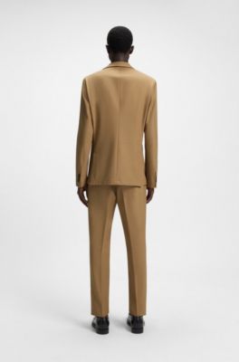 Chaqueta slim fit de tejido el&aacute;stico lavable a m&aacute;quina, Beige