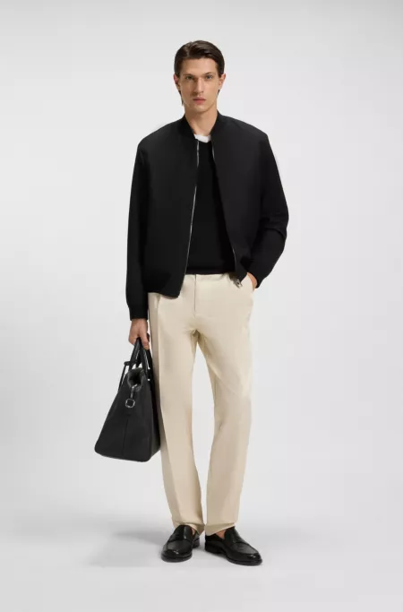 Machine-washable slim-fit jacket in stretch fabric