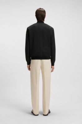 Machine-washable slim-fit jacket stretch fabric