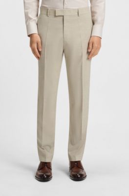 Slim-fit suit checked stretch wool