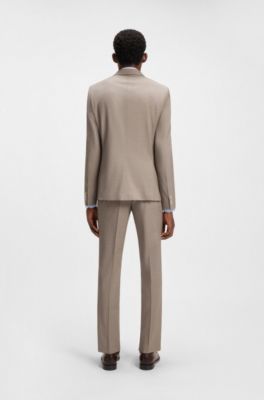 Melange slim-fit suit virgin wool