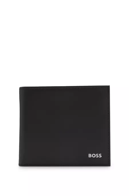 Logo-print wallet in leather