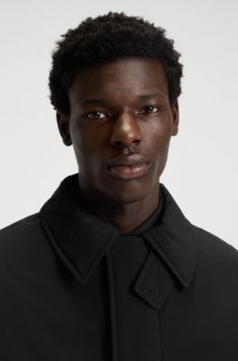 Veste matelass&eacute;e Regular en tissu d&eacute;perlant, Noir