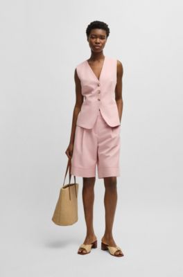 Chaleco recto con tira ajustable, Luz p&uacute;rpura