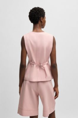 Chaleco recto con tira ajustable, Luz p&uacute;rpura