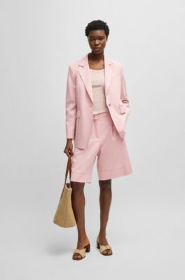 Short habill&eacute; avec plis sur le devant, Rose