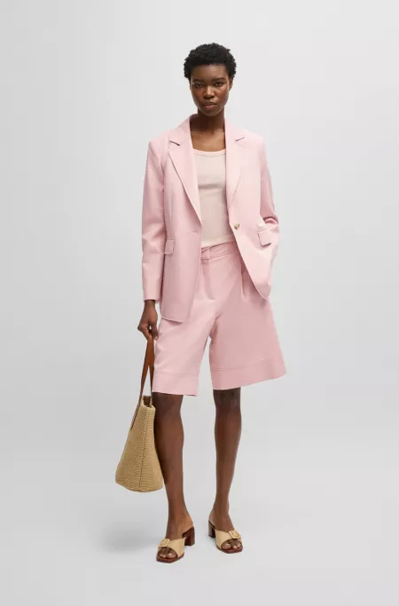 Formal shorts with front pleats