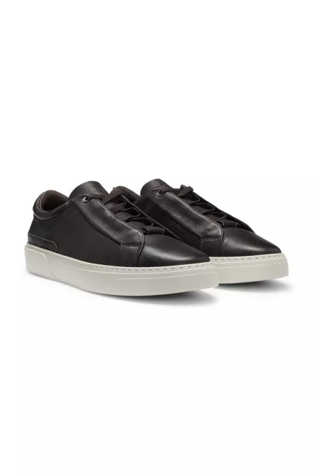 Gary leather trainers with hidden laces