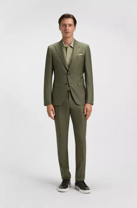 Gary leather trainers with hidden laces