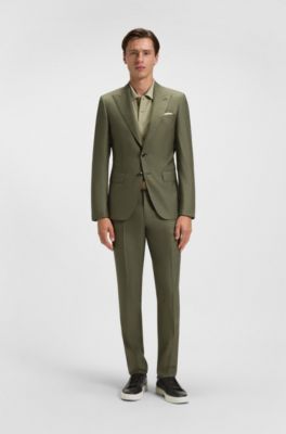 Gary leather trainers with hidden laces, Dark Brown