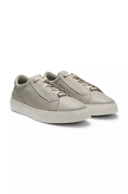 Gary leather trainers with hidden laces